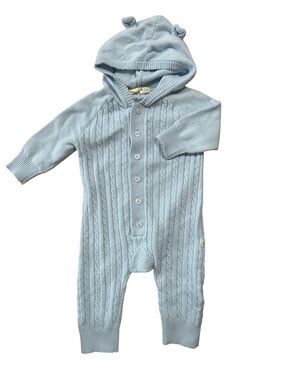 GAP Light Blue Cable-Knit Hooded One-Piece